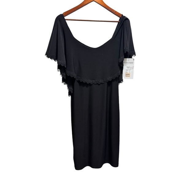 Frank Lyman Design Black Vneck Dress Size 10 NWT Brand New - Picture 3 of 12